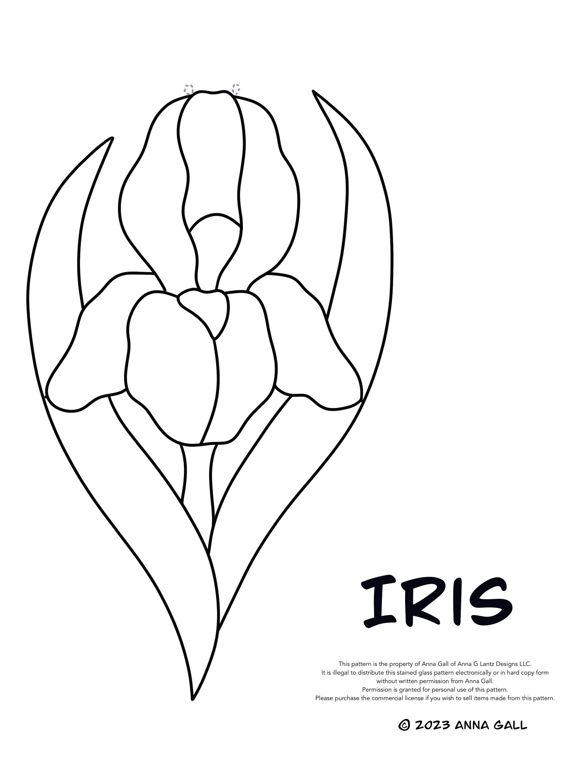 Commercial Use Digital Iris Stained Glass Sun Catcher Pattern, PDF – AG Glass Studio commercial-use-digital-iris-stained-glass-sun-catcher-pattern-pdf-ag-glass-studio