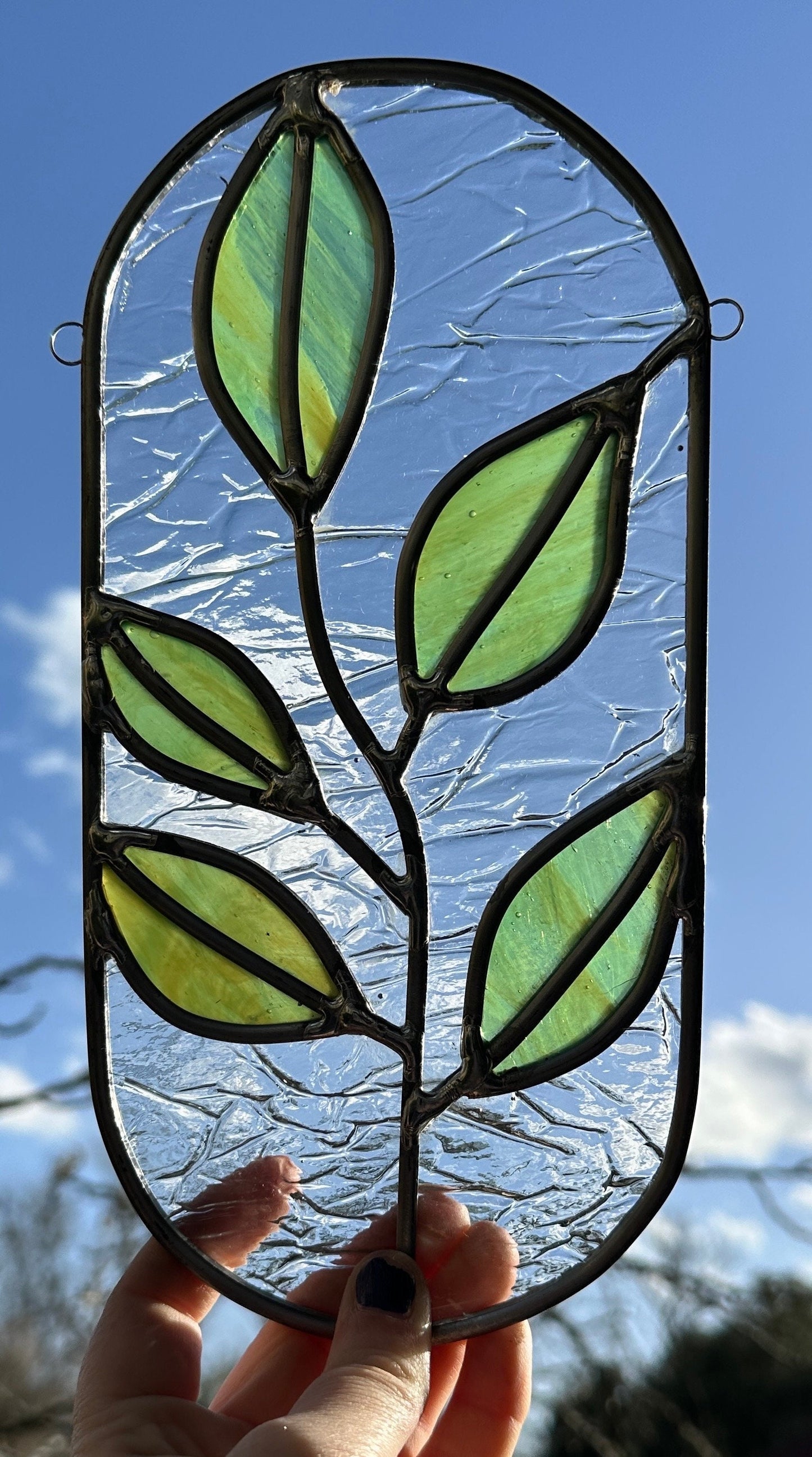 Vine Stained Glass Branch panel