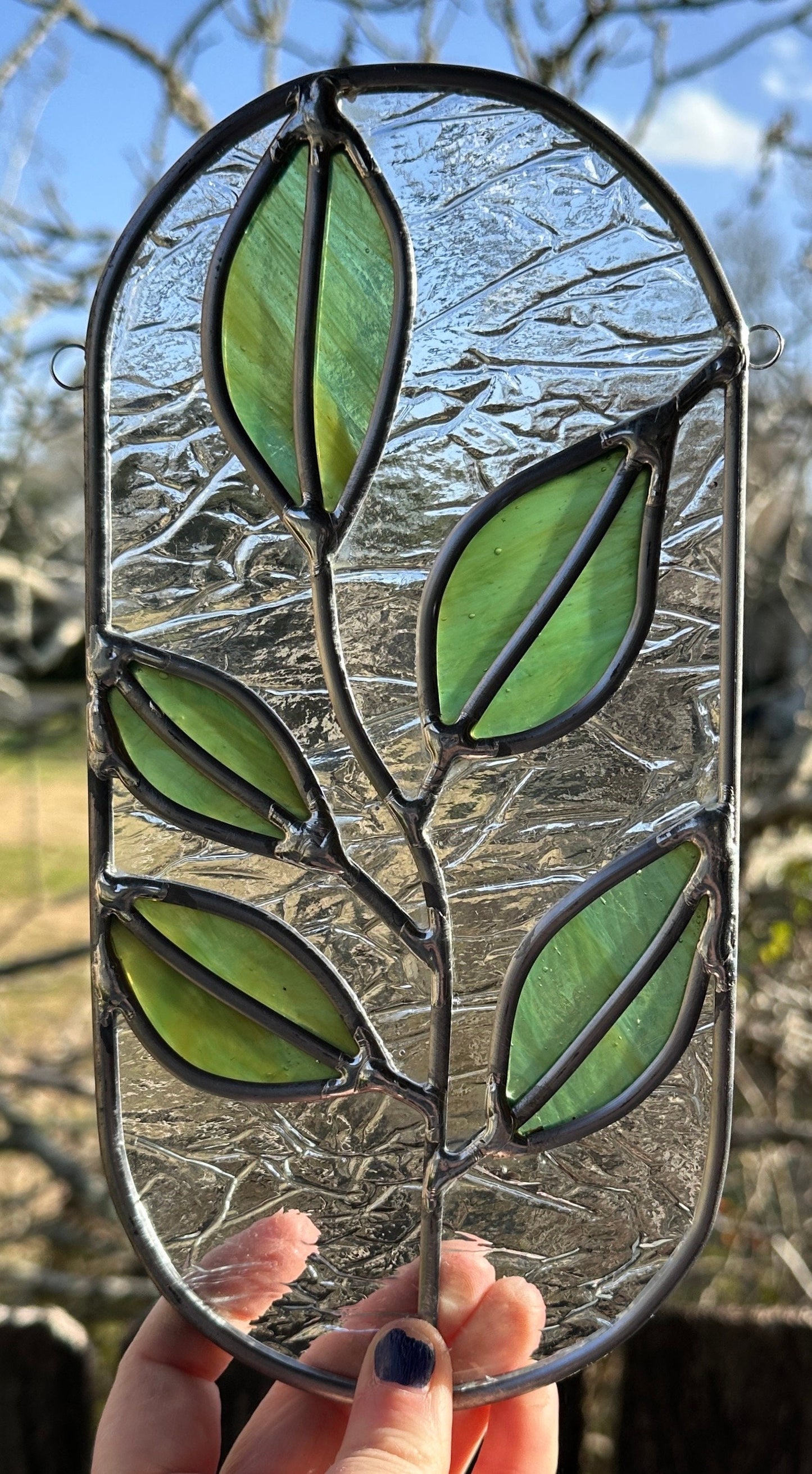 Vine Stained Glass Branch panel