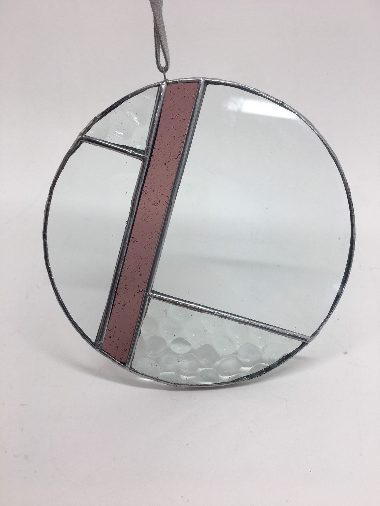 Modern Geometric Circle Stained Glass Sun Catcher