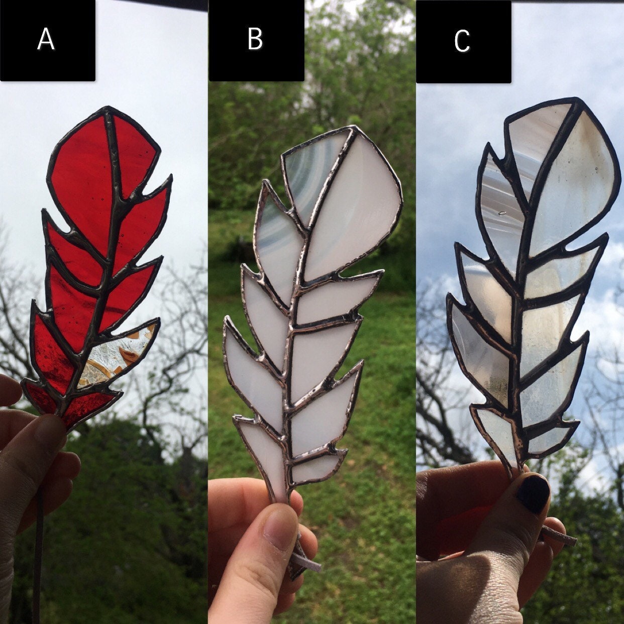 Over-Stroked Stained Glass Feather