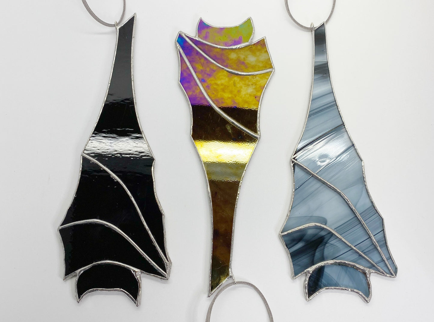 Sleepy Bats Stained Glass Bat Sun Catcher