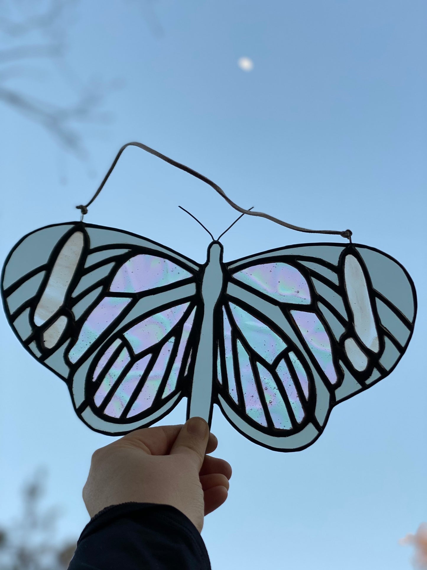 Glass Winged Butterfly Stained Glass Sun Catcher