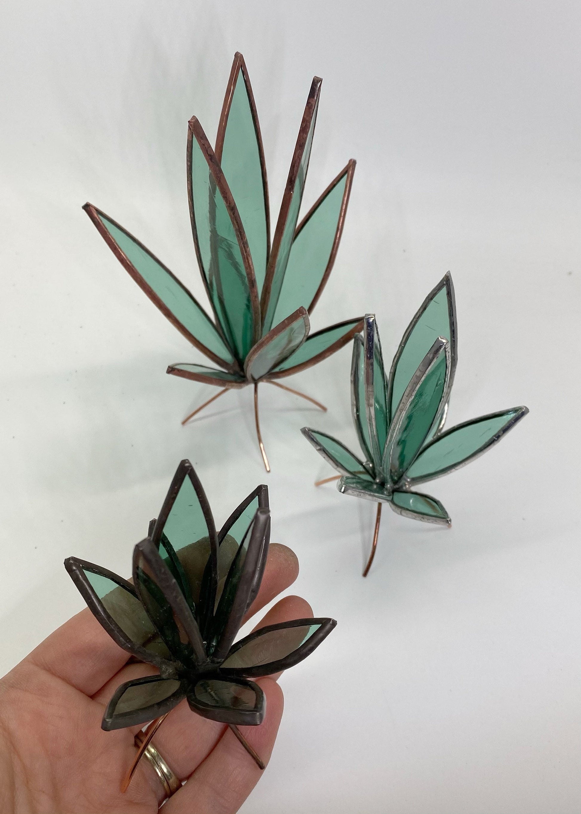 snake plant stained glass ORIGINAL Stained Glass Snake Plants Succulents – AG Glass Studio