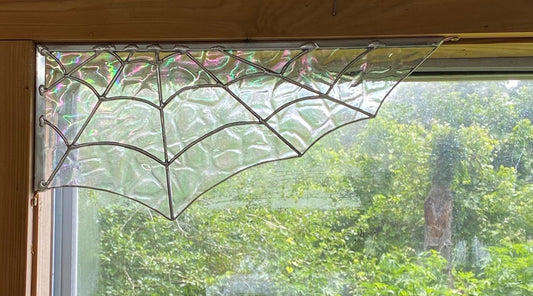 Spider Web Corner Stained Glass Spinner