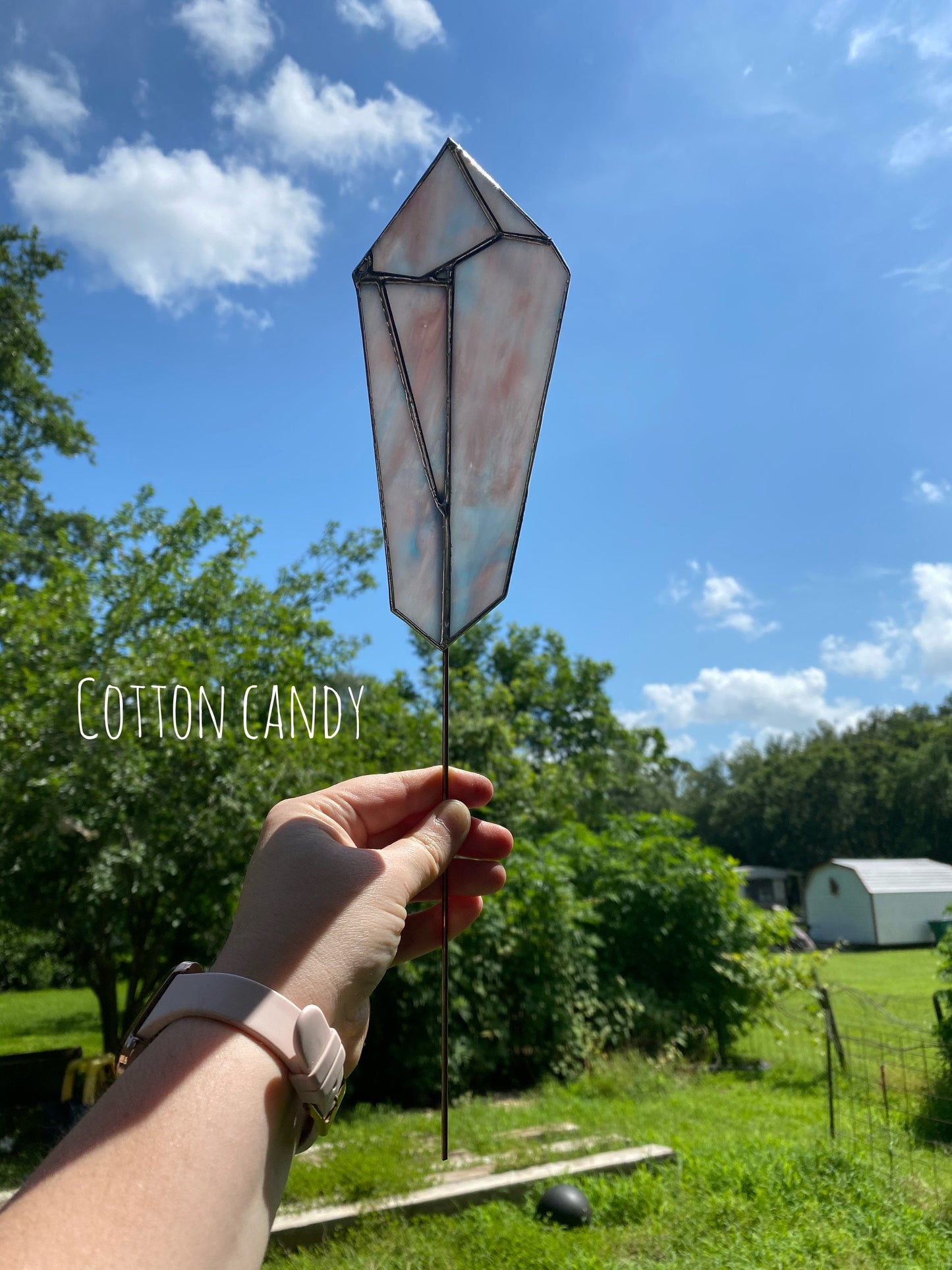 Stained Glass Crystal Garden Plant Stake