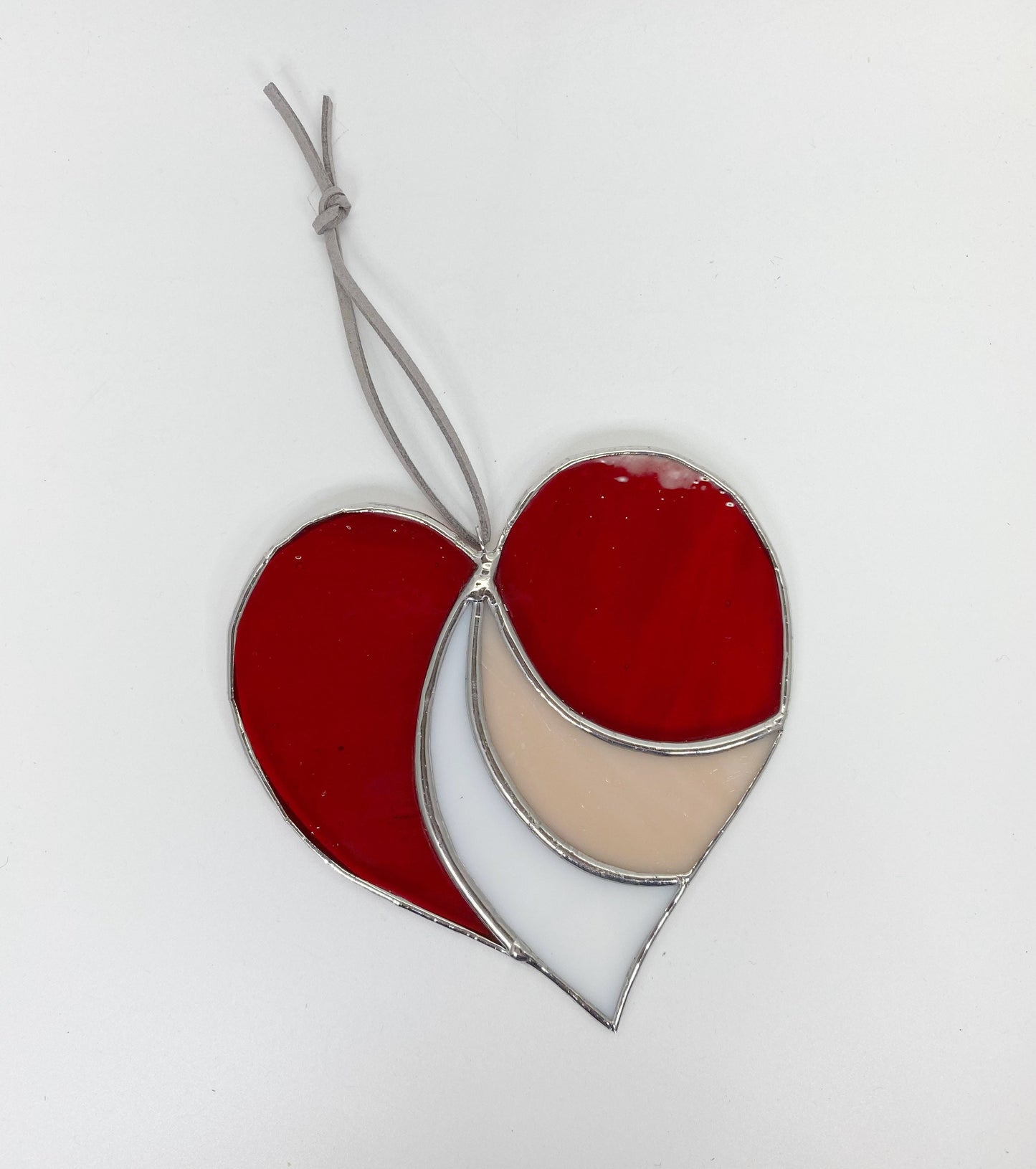 Stained Glass Pastel Heart Sun Catcher