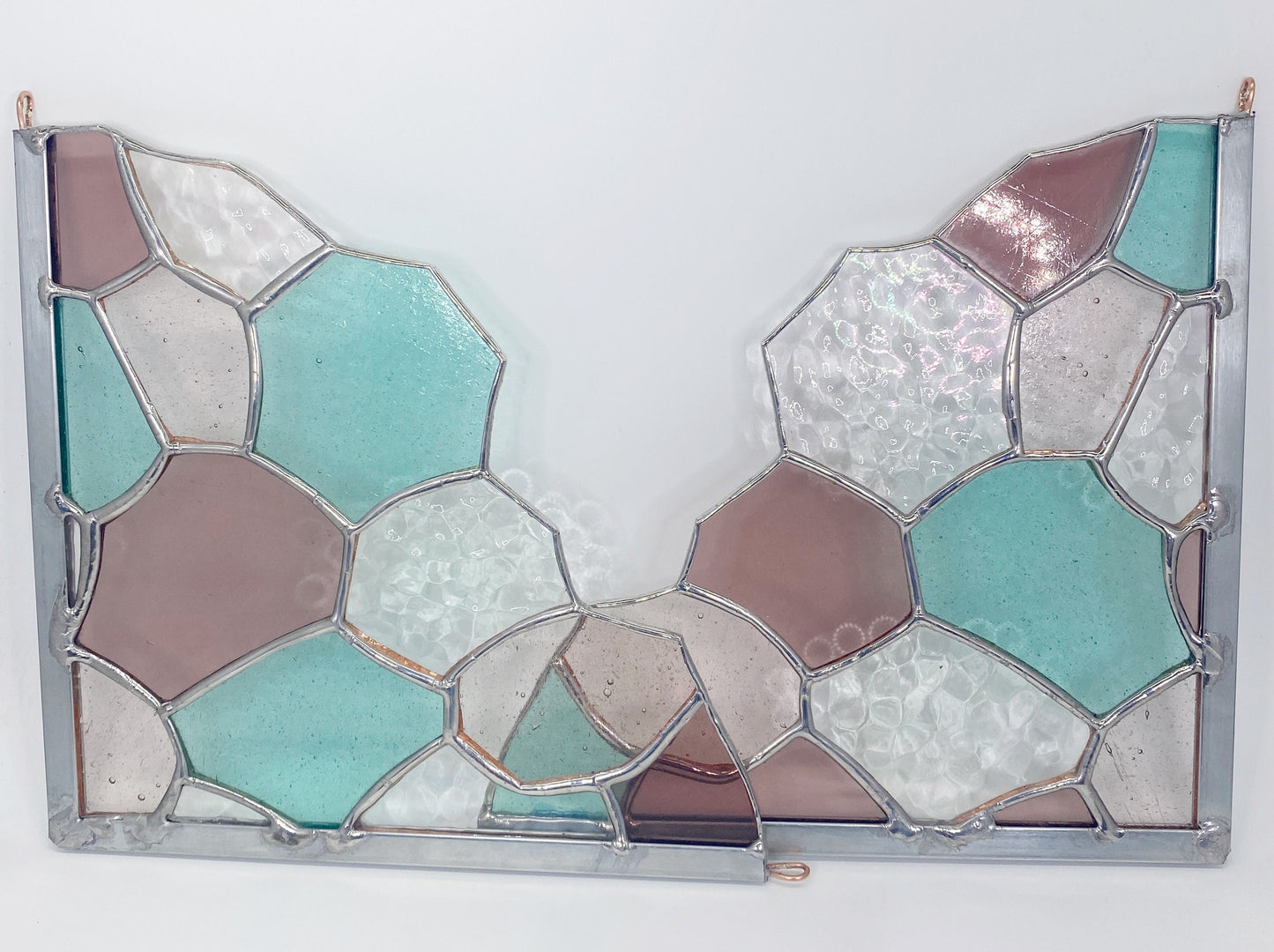 Pastel Whimsical Honeycomb Stained Glass Spinner Corner